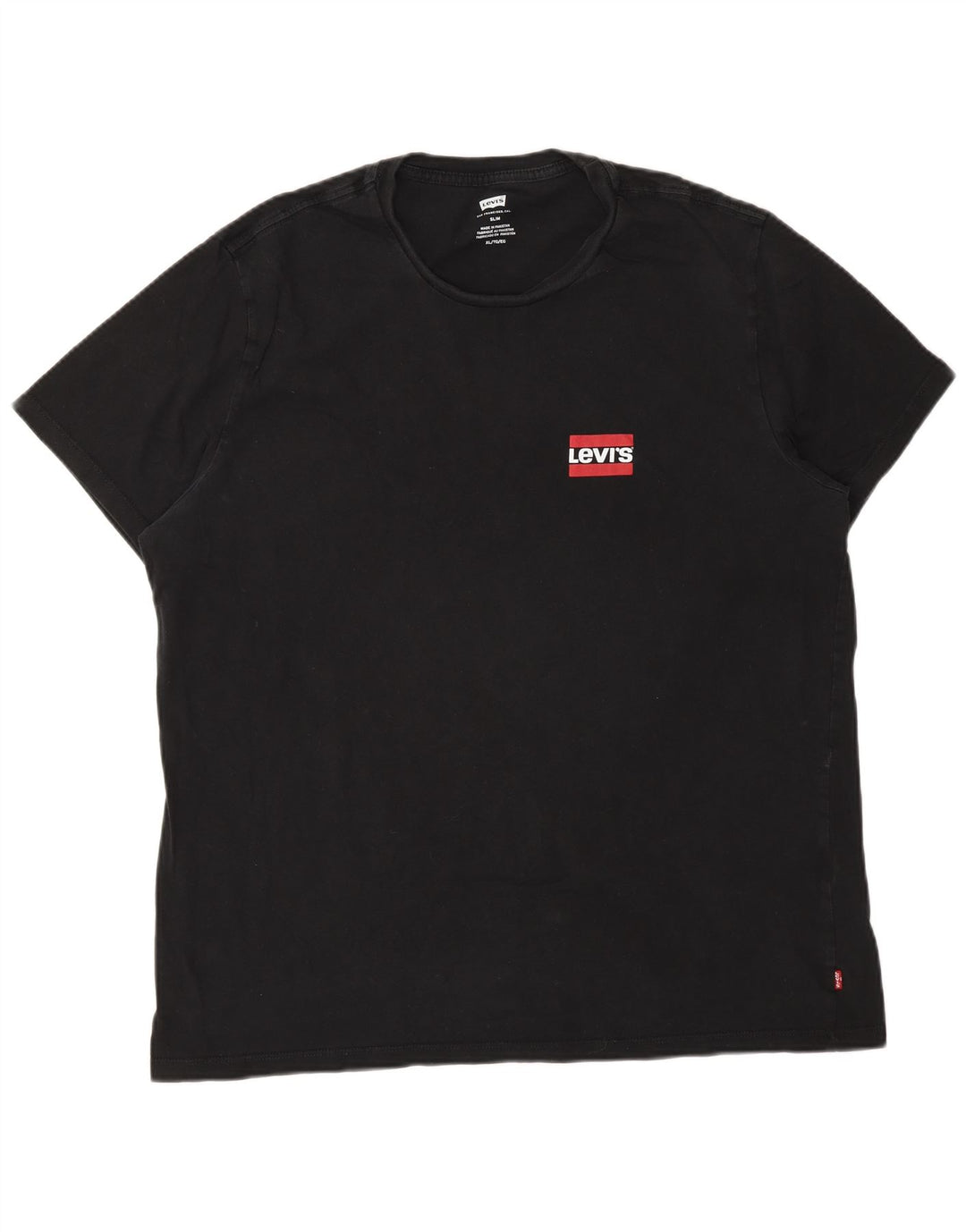 Levi's Mens Slim T-Shirt Top XL Black