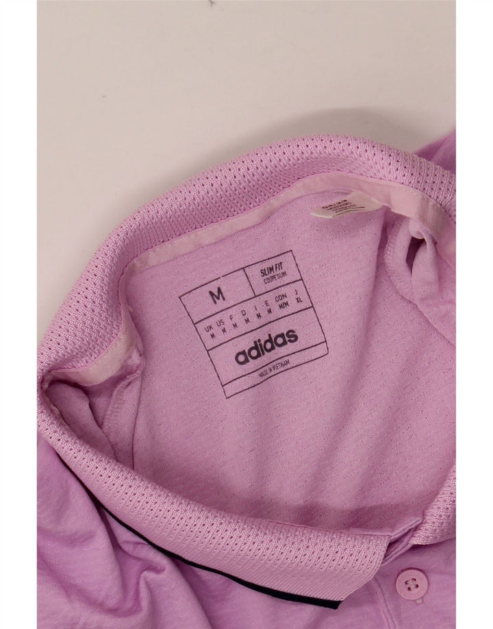 ADIDAS Mens Slim Fit Polo Shirt Medium Purple