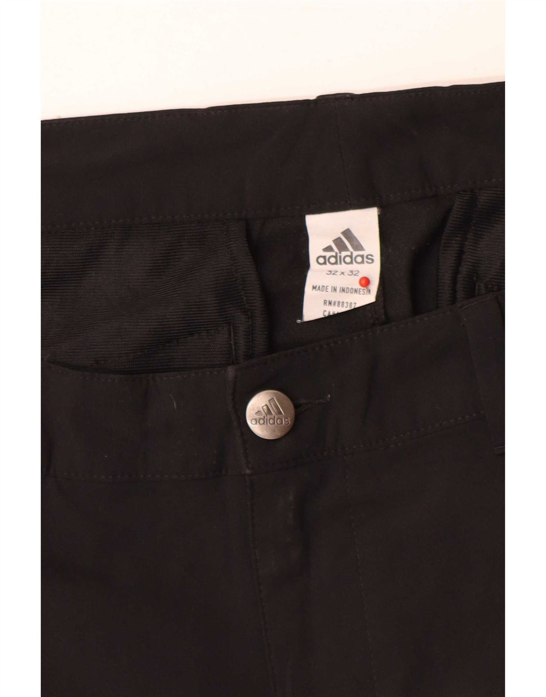 Pantaloni chino slim da donna Adidas W32 L32 poliestere nero