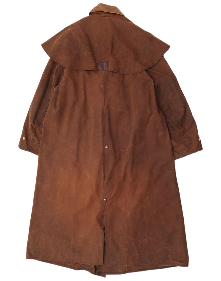 W.K. BACKHOUSE Dame Oversized Waxed Capelet Coat UK 14 Medium Brown