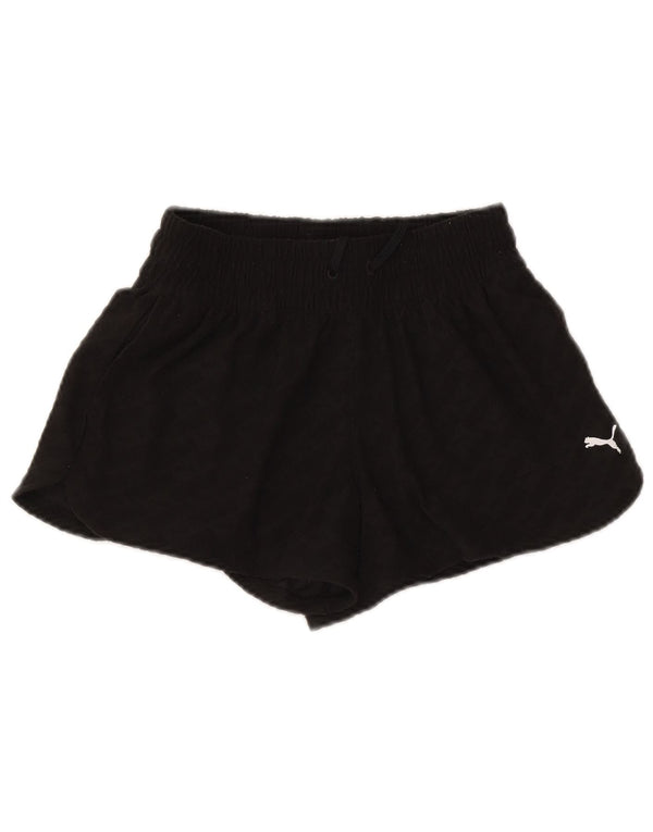 Puma Short de sport pour femme UK 10 Small Noir Polyester