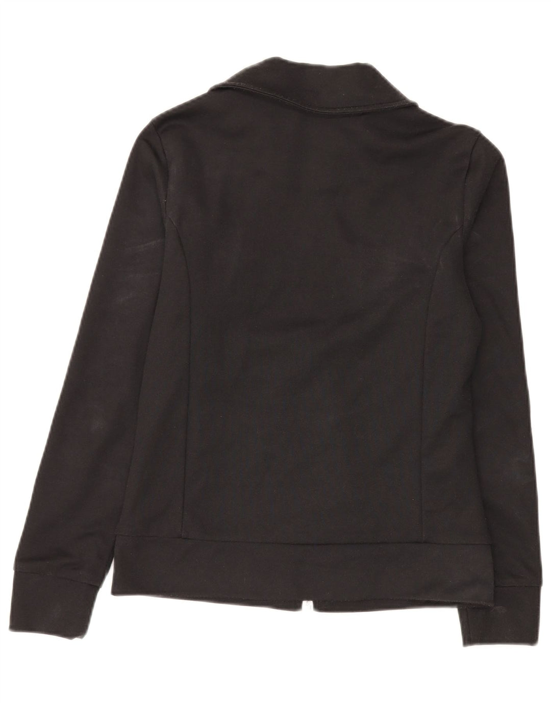 Adidas Womens Tracksuit Top Jacket UK 8 Small Black Cotton