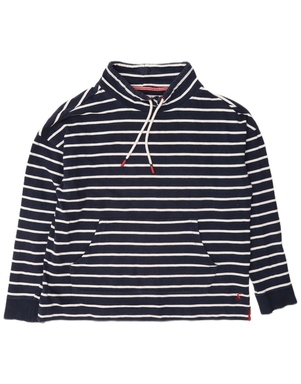 Joules Dame Sweatshirt Jumper UK 14 Stor marineblå stribet bomuld