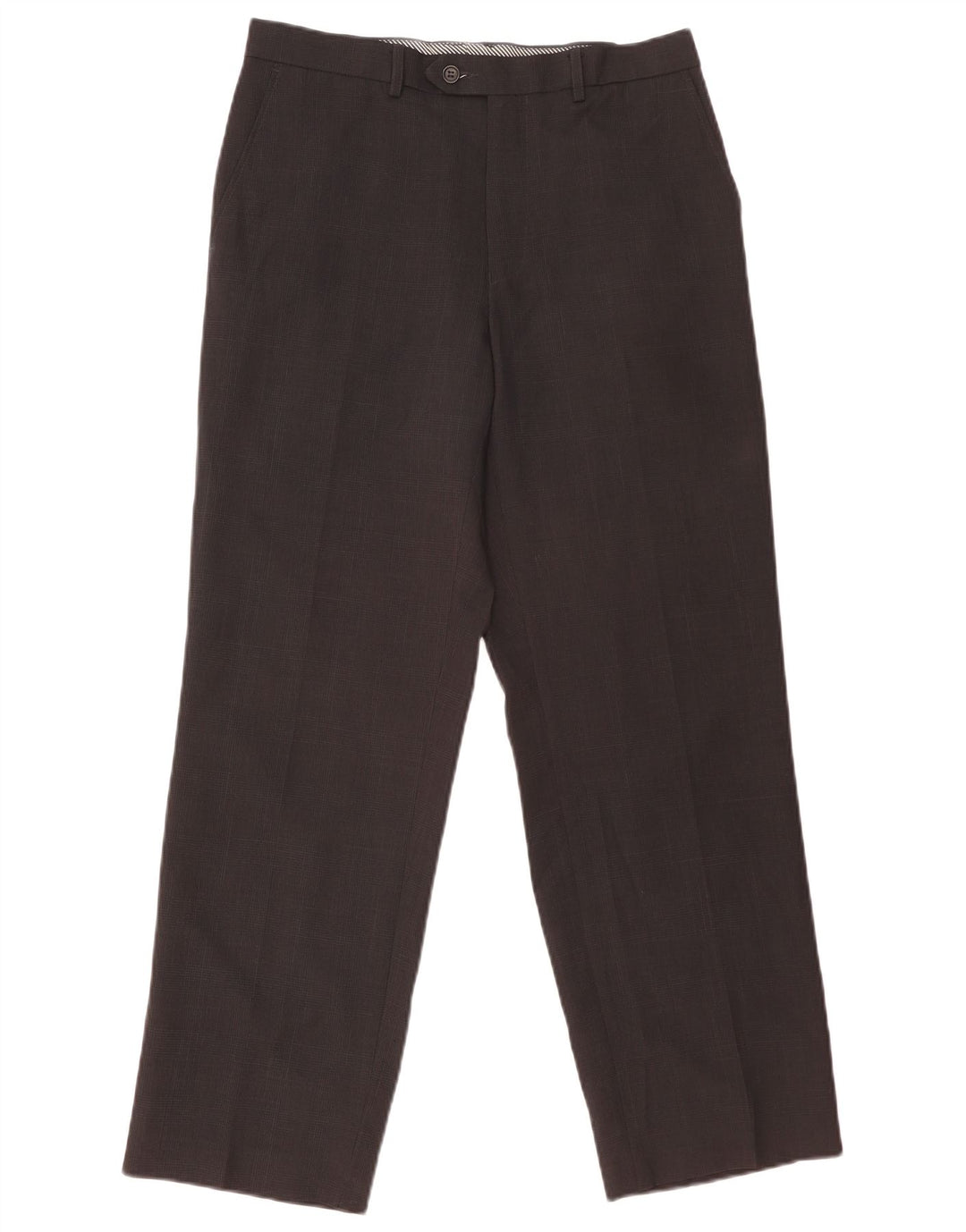 Marks & Spencer Mens Straight Suit Trousers W34 L31 Black