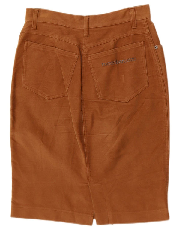 Roccobarocco Womens High Waist Pencil Skirt IT 44 Medium W26  Beige Cotton