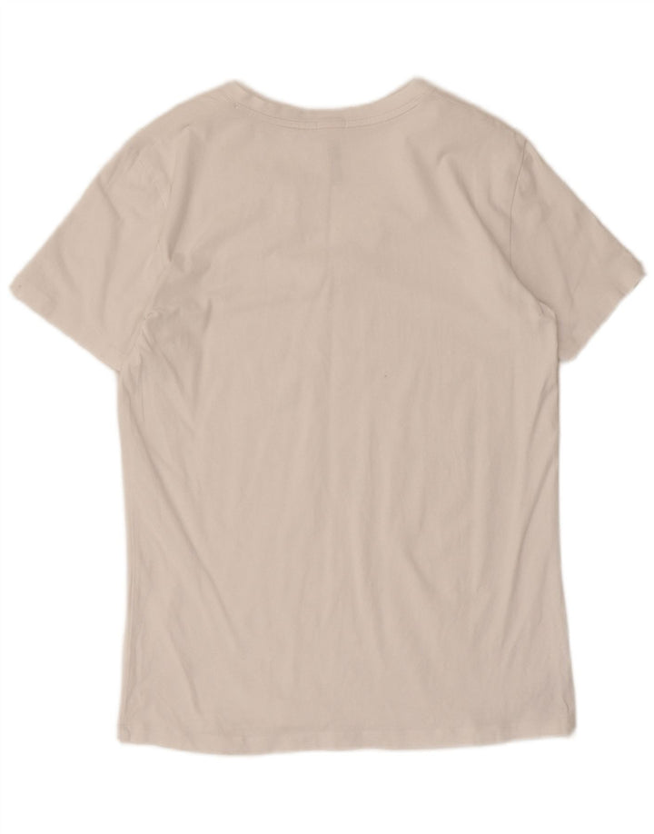 Diesel Womens T-Shirt Top UK 12 Medium White Cotton