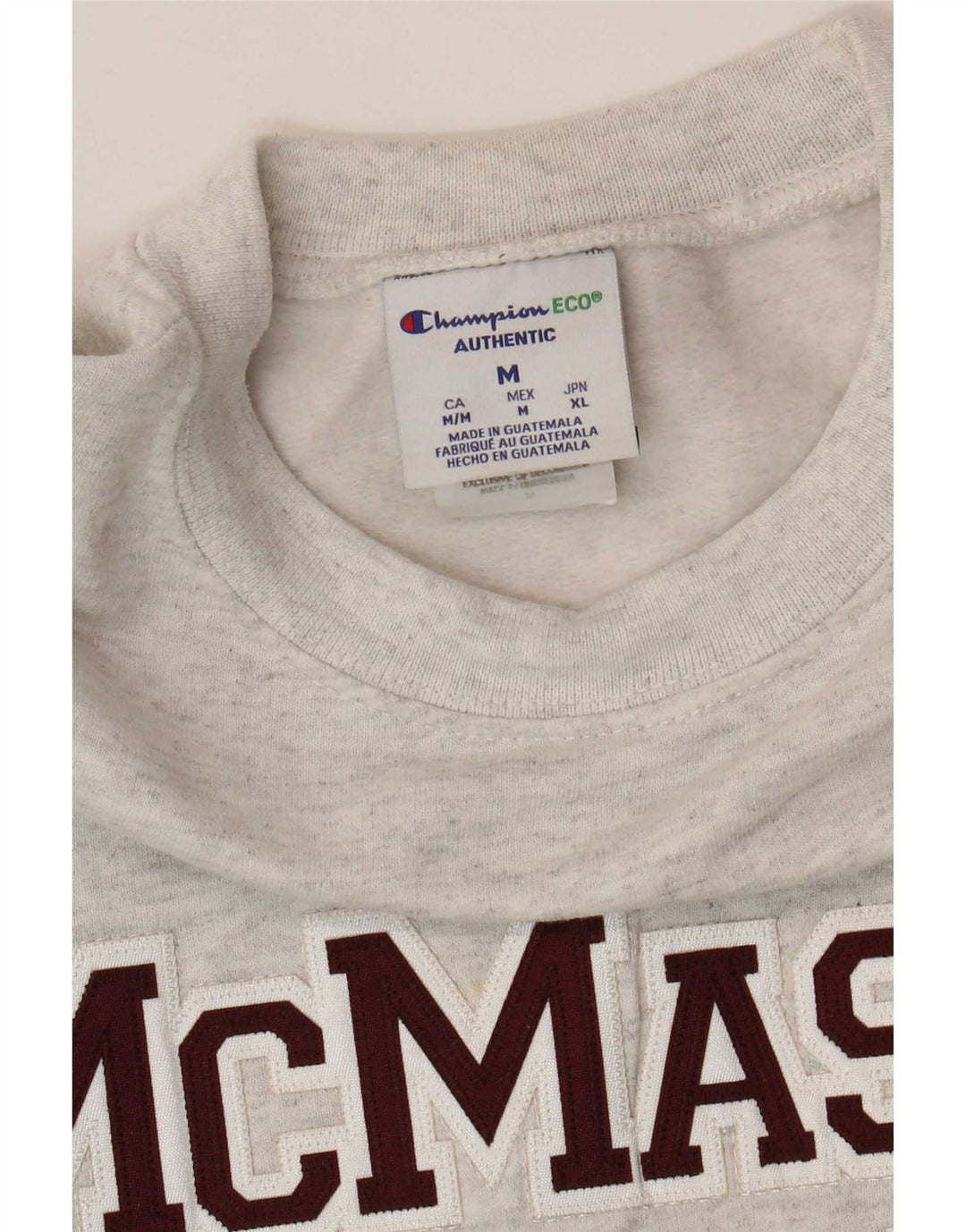 Champion Herre Grafisk Sweatshirt Jumper Medium Grå Bomuld