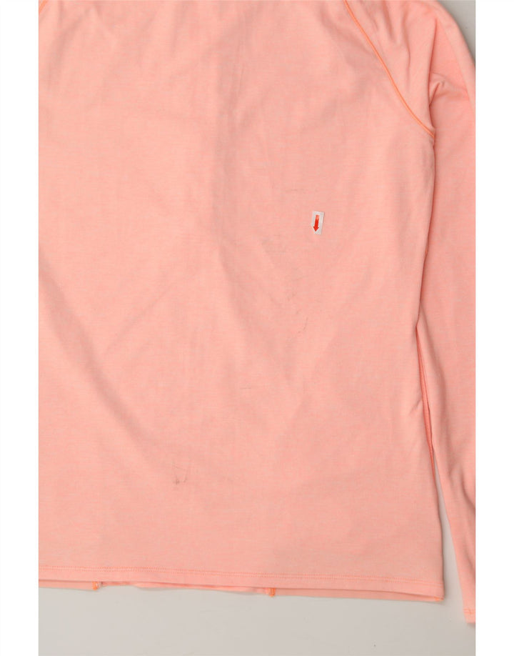 ADIDAS Womens Zip Neck Pullover Tracksuit Top UK 14 Medium Pink Polyester Vintage Adidas and Second-Hand Adidas from Messina Hembry 
