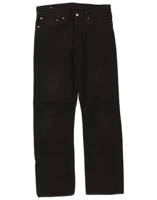Levi's Mens 751 Straight Jeans W34 L32 Black Cotton