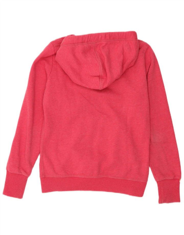 Superdry hættetrøje til kvinder med lynlås UK 14 Medium Pink Polyester