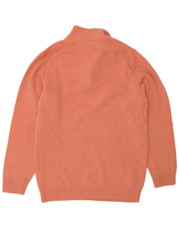 Maglione da uomo Sergio Tacchini con zip e collo in lana arancione medio
