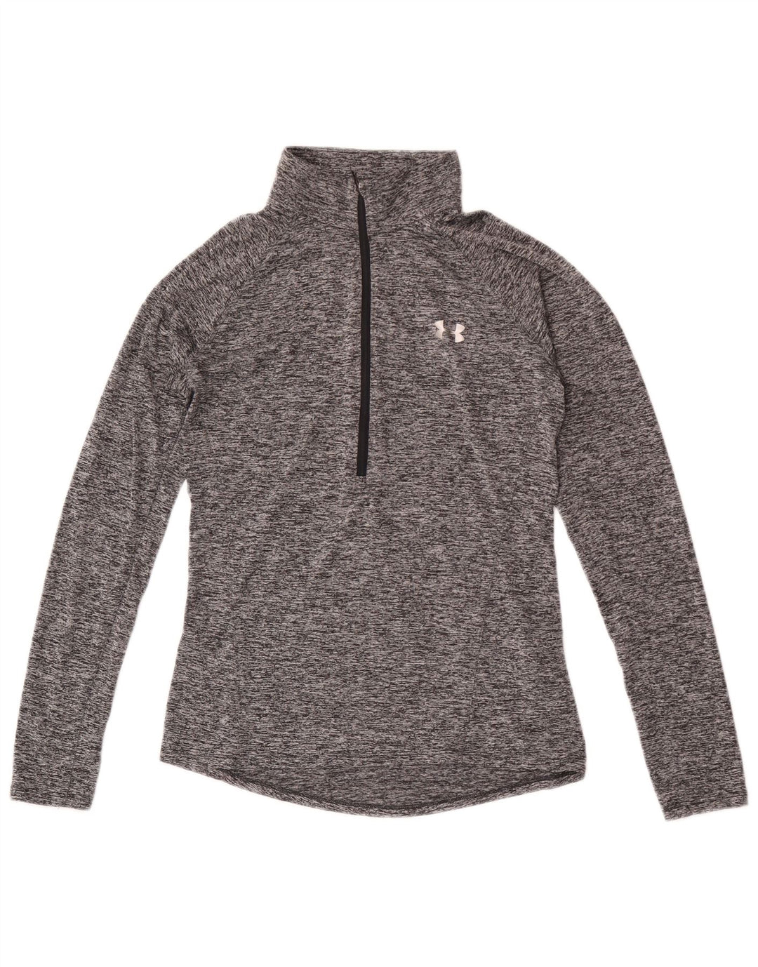 Under Armour Mens Heat Gear Pullover Tracksuit Top Small Grey Flecked