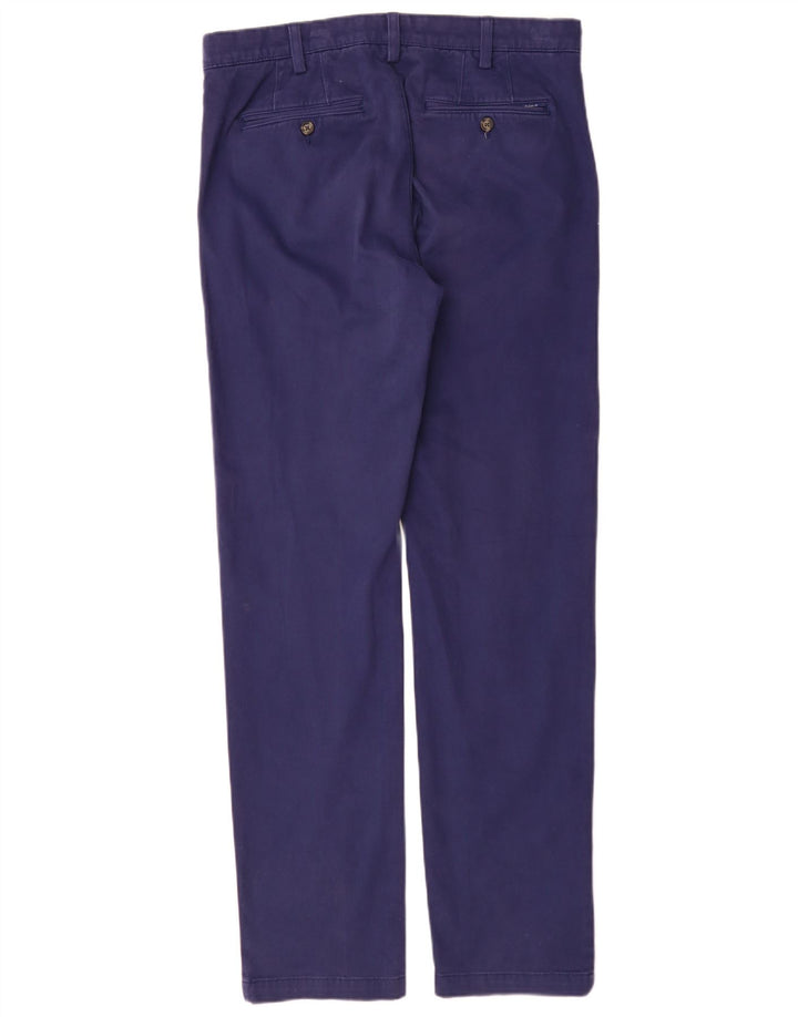 Gant Mens Regular Chino Trousers W32 L34 Blue Cotton