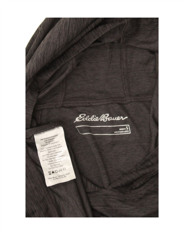 EDDIE BAUER Womens Oversized Hoodie Jumper UK 10 Small Grey Polyester Vintage Eddie Bauer and Second-Hand Eddie Bauer from Messina Hembry 