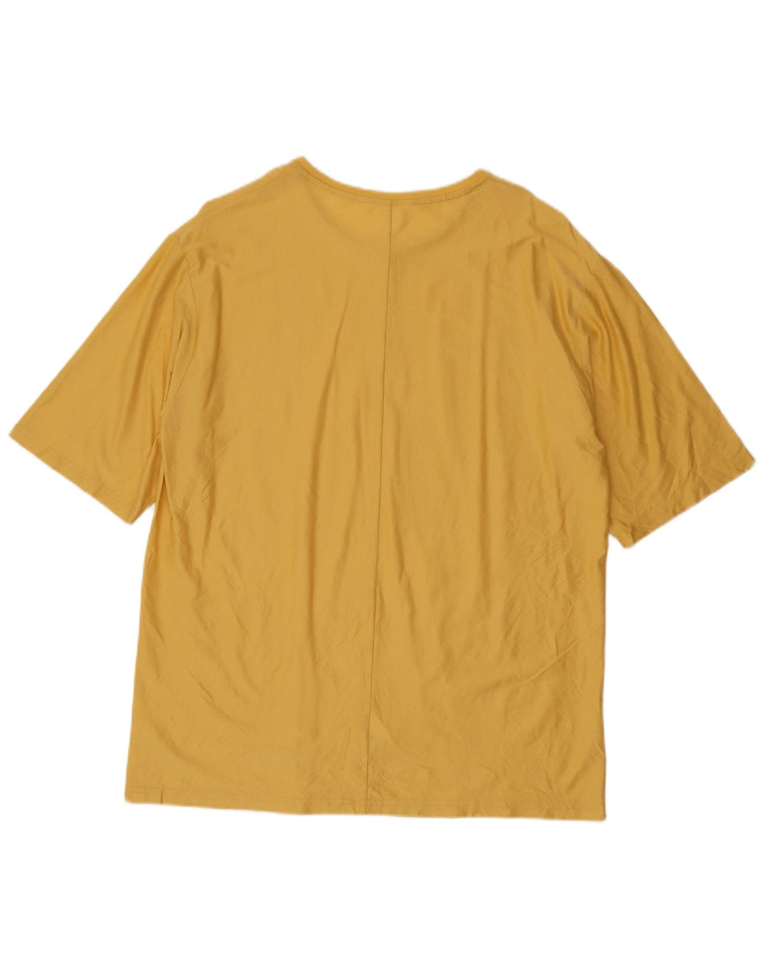 Cos Mens T-Shirt Top Large Yellow Cotton