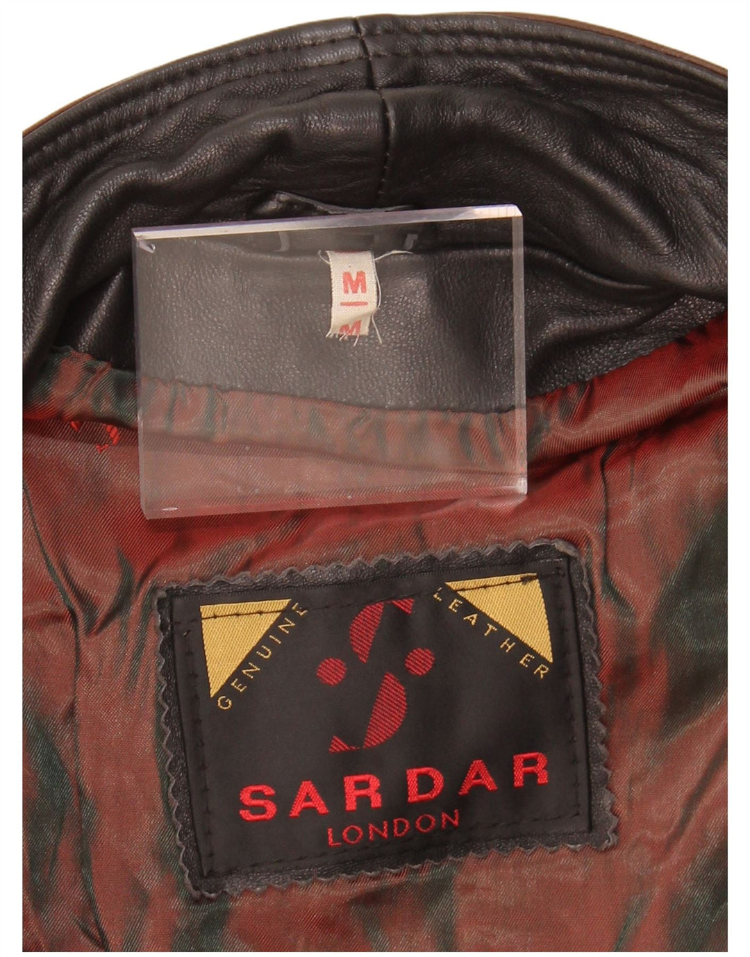 SARDAR Womens London Oversized Leather Coat UK 14 Medium Brown Leather