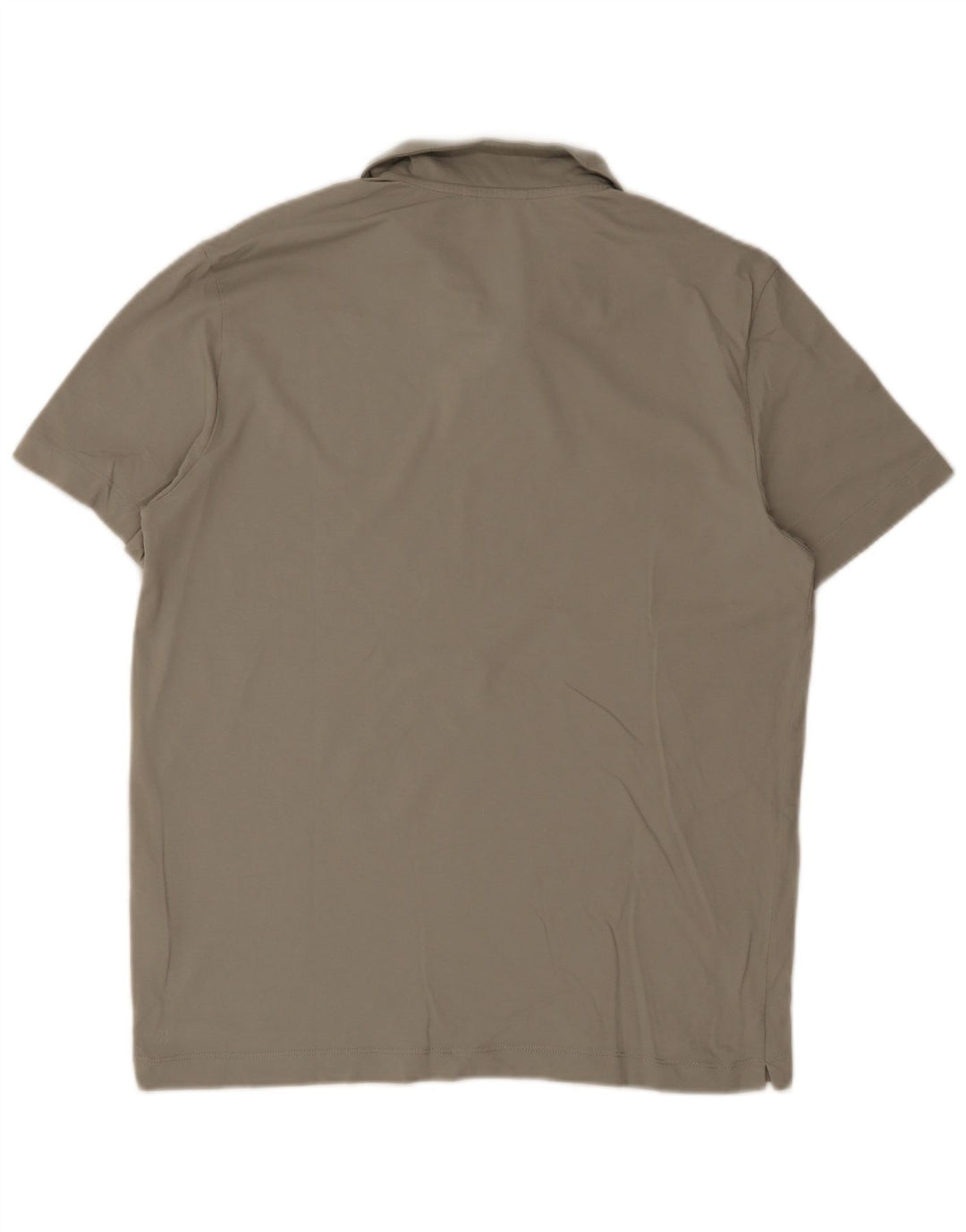 Massimo Dutti Mens Polo Shirt XL Khaki Cotton