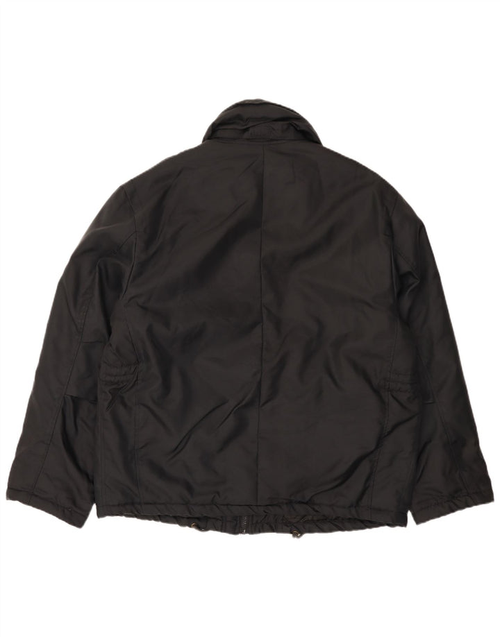 Vintage Mens Duffle Jacket UK 40 Large Black Nylon
