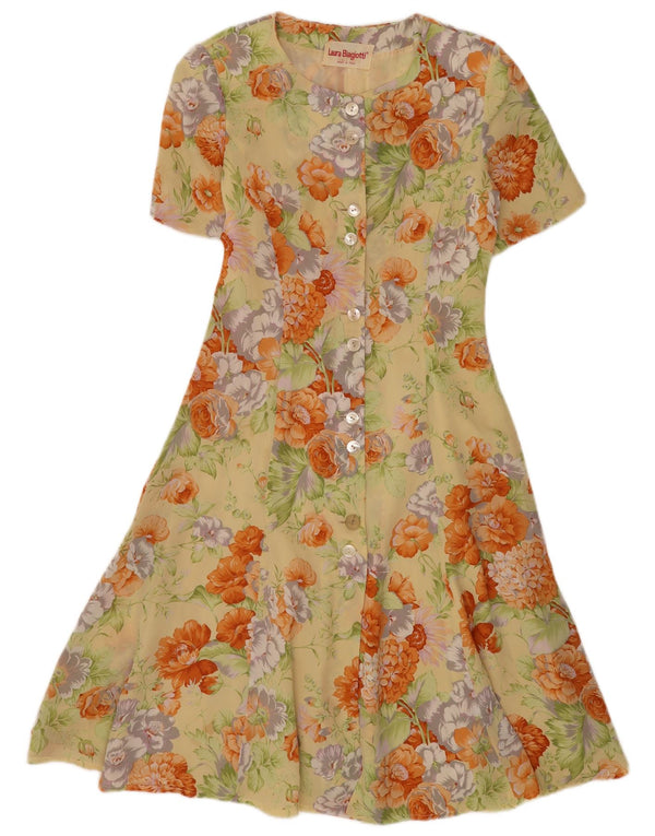 Laura Biagiotti Womens Maxi Dress UK 12 Medium Multicoloured Floral