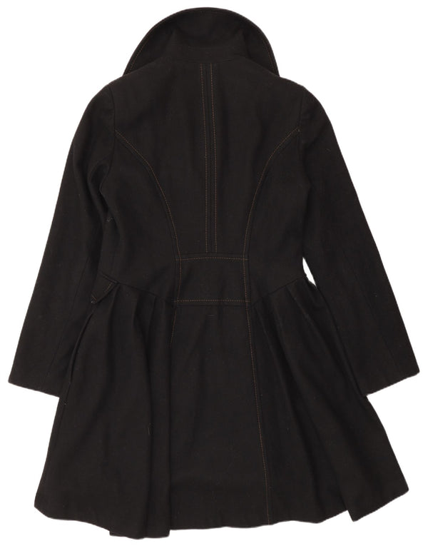 Topshop Dame Prinsesse Frakke UK 12 Medium Sort Uld