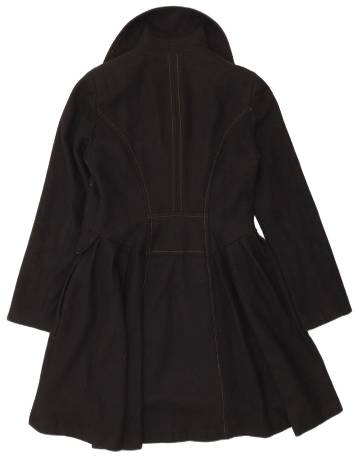 Topshop Womens Princess Coat UK 12 Medium Black Wool