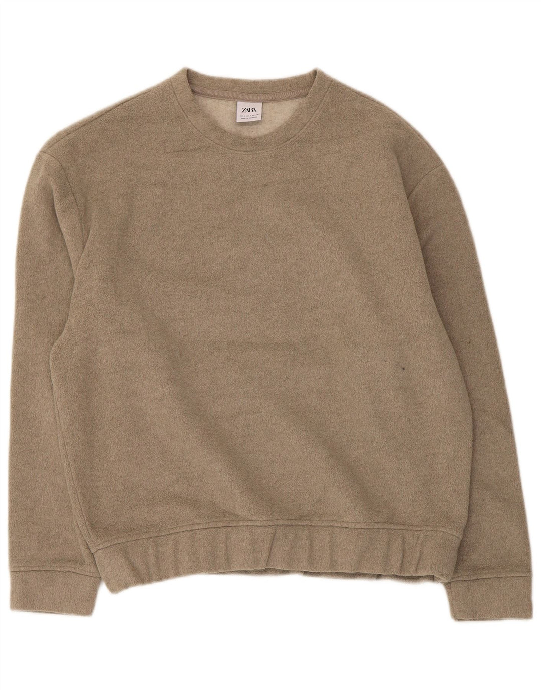 Zara Herre Loose Fit Sweatshirt Jumper Lille Beige Polyester