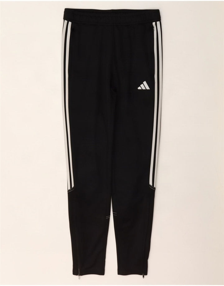 Pantaloni da tuta regolari Adidas da ragazzo 13-14 anni in poliestere nero