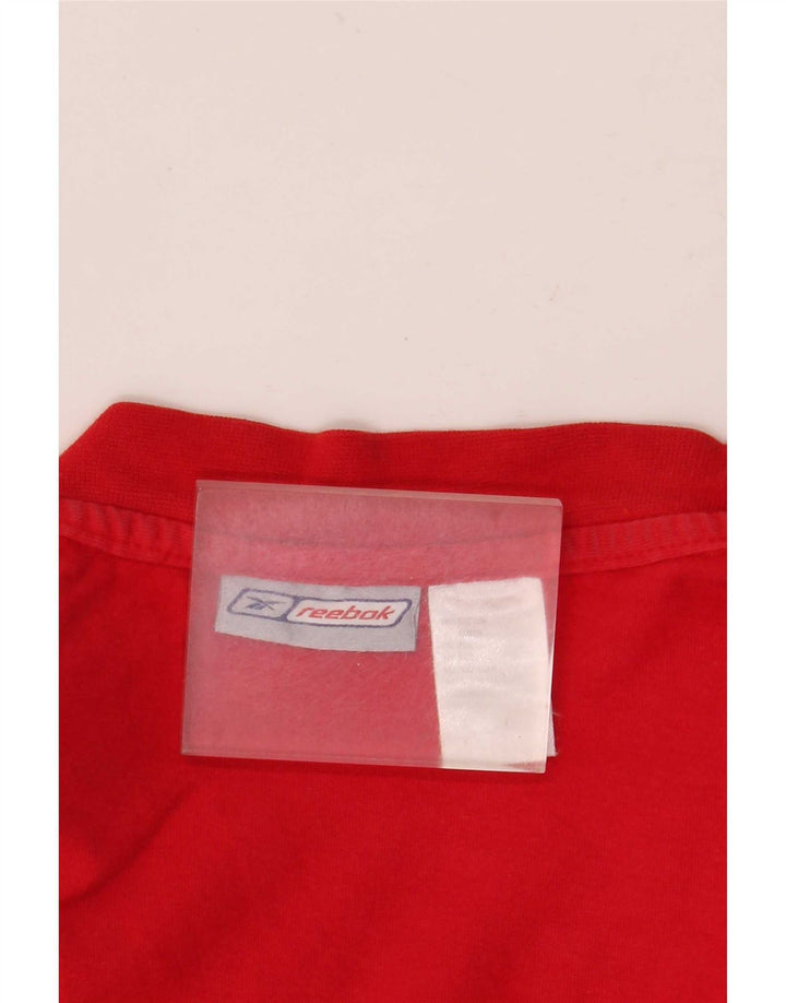 T-shirt da uomo Reebok Top Large rossa in cotone