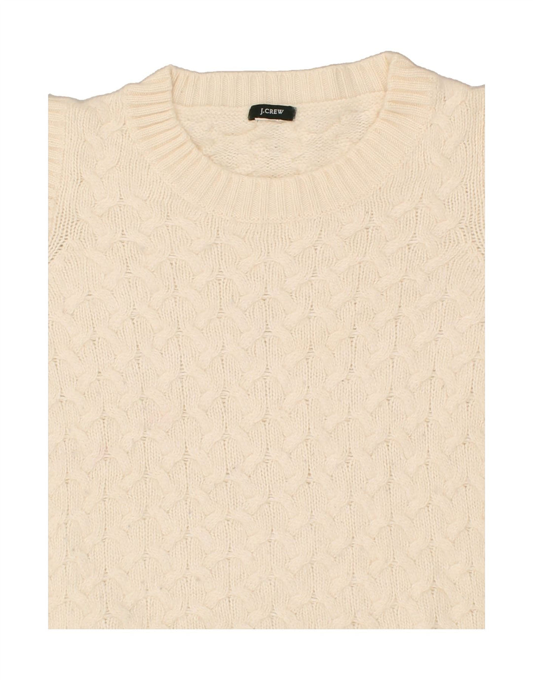 J. CREW Womens Crew Neck Jumper Sweater UK 10 Small Off White | Vintage J. Crew | Thrift | Second-Hand J. Crew | Used Clothing | Messina Hembry 