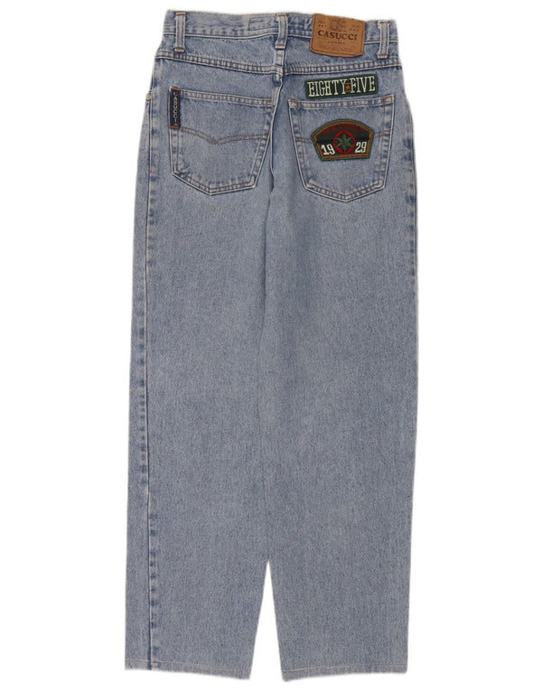 Casucci Mädchen-Jeans mit hoher Taille, schmal zulaufend, 11–12 Jahre, W26 L28, Blau