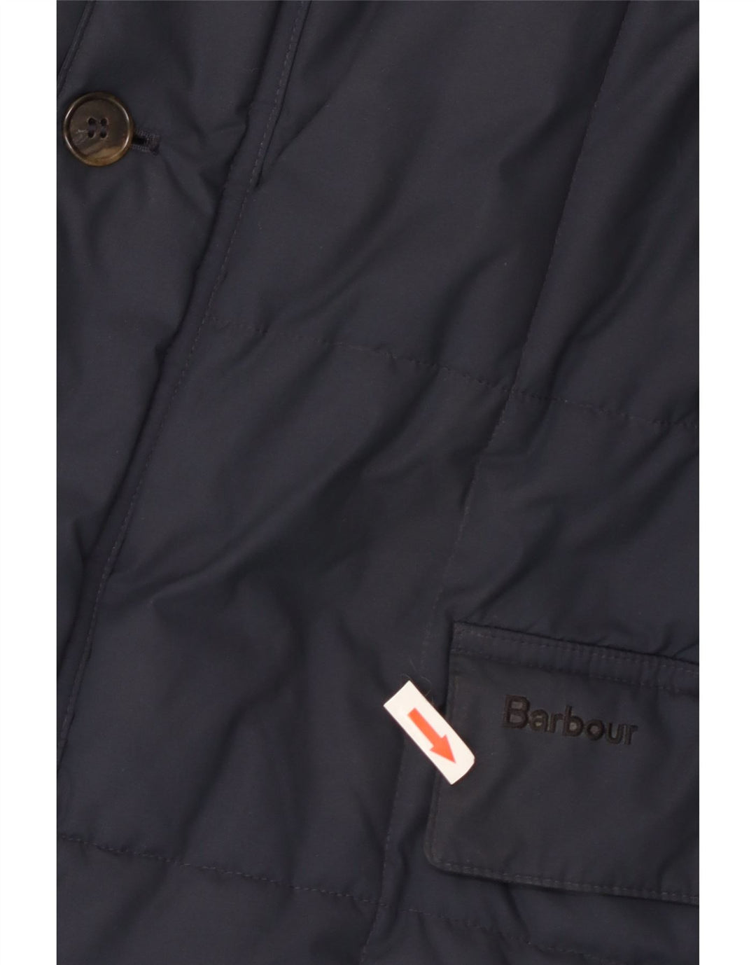 Barbour Mens Padded Jacket UK 42 XL Navy Blue Polyester