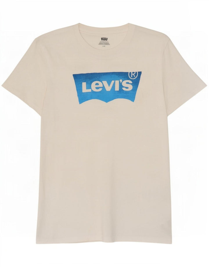 T-shirt grafica da uomo Levi's Top grande in cotone bianco