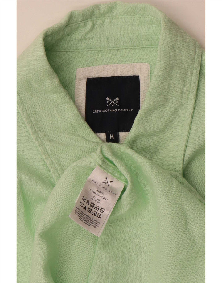 Crew Clothing Mens Shirt Medium Green Linen