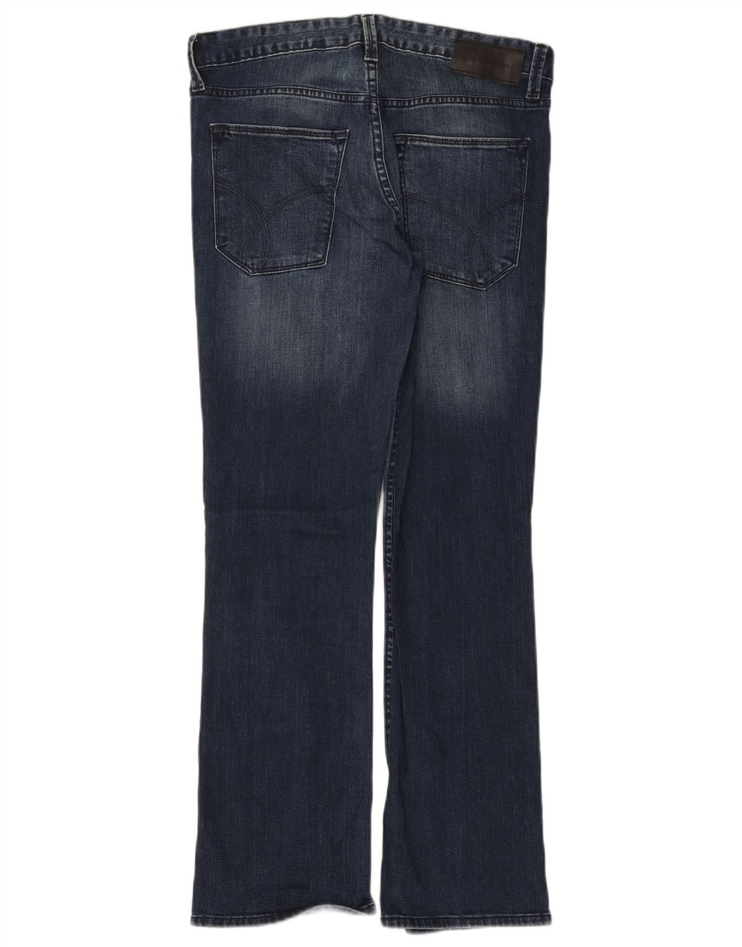 CALVIN KLEIN Womens Modern Bootcut Jeans W30 L30 Navy Blue Cotton