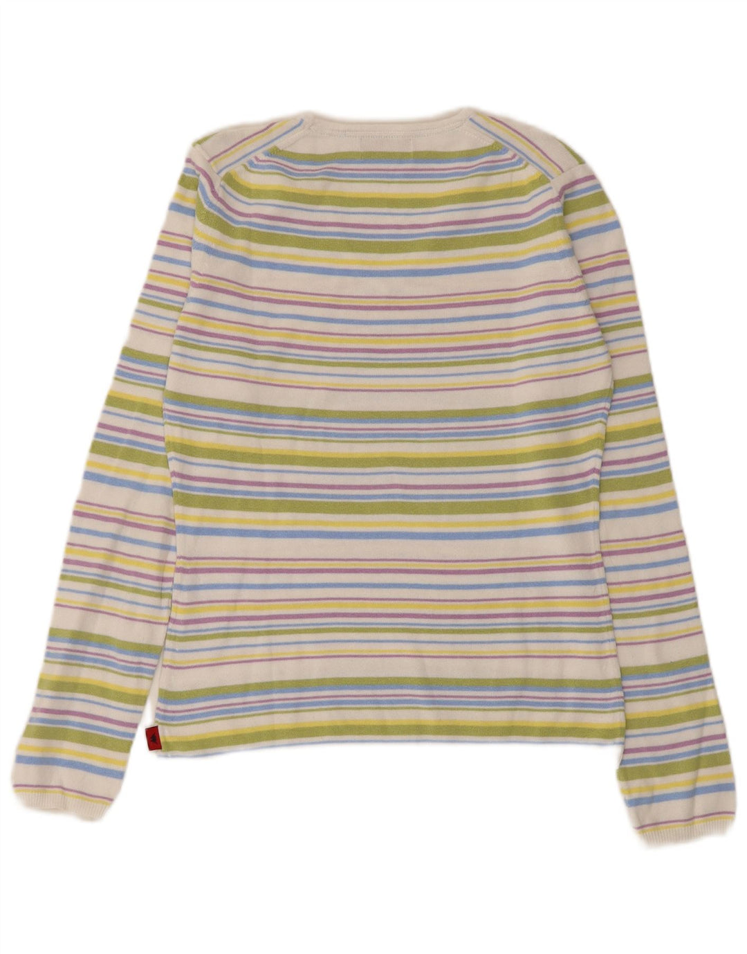 Kappa Womens V-Neck Jumper Sweater UK 12 Medium Multicoloured Striped