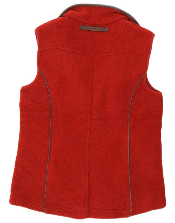 Musto Womens Fleece Gilet UK 14 Large Burgundy Polyester