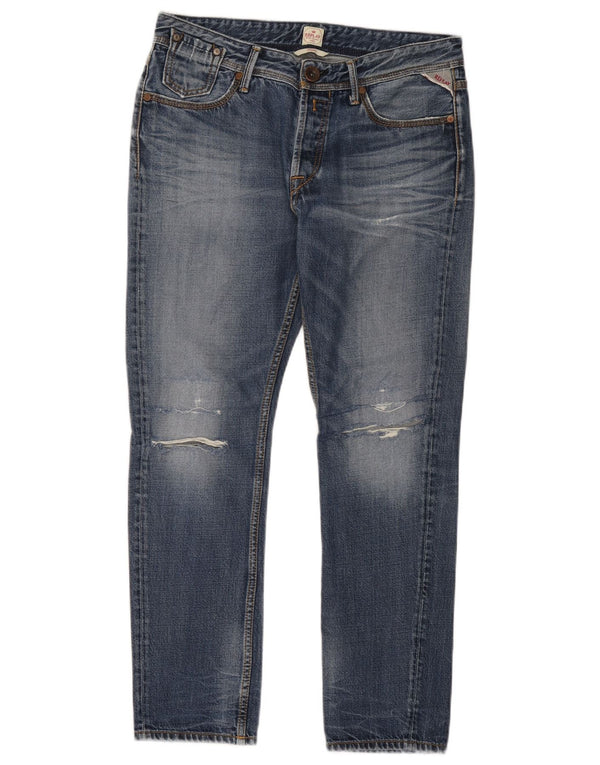 Jeans skinny effetto invecchiato da donna Replay W28 L27 cotone blu
