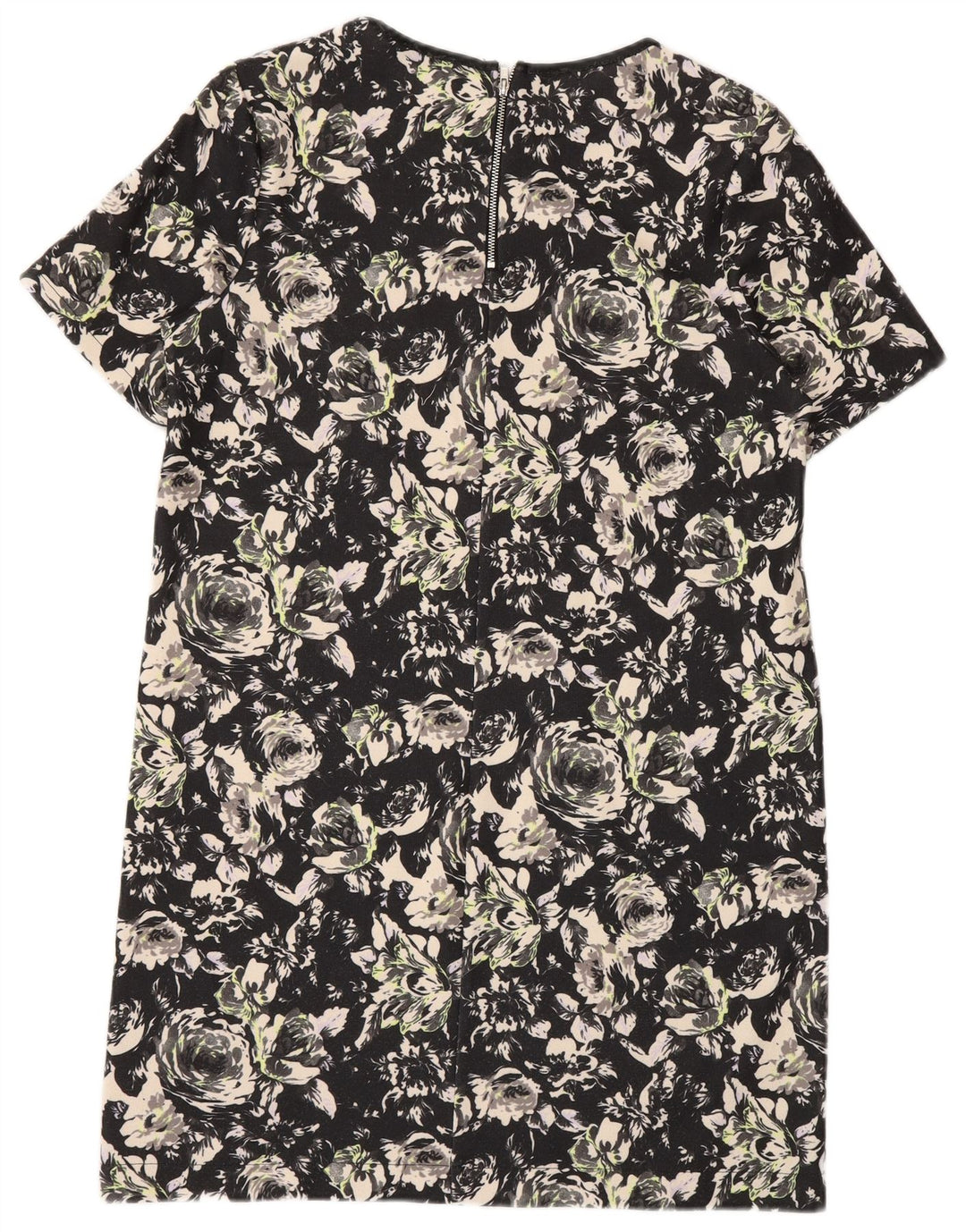 Oasis Womens Basic Dress UK 14 Medium Black Floral Polyester