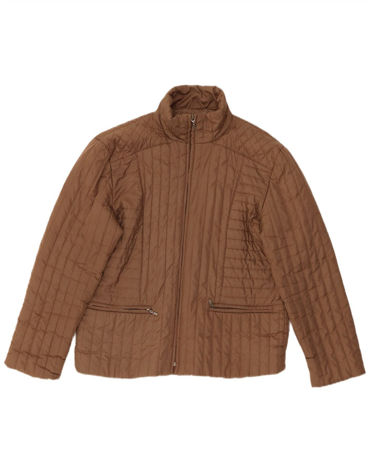 PACO polstret jakke til kvinder UK 14 medium brun polyester