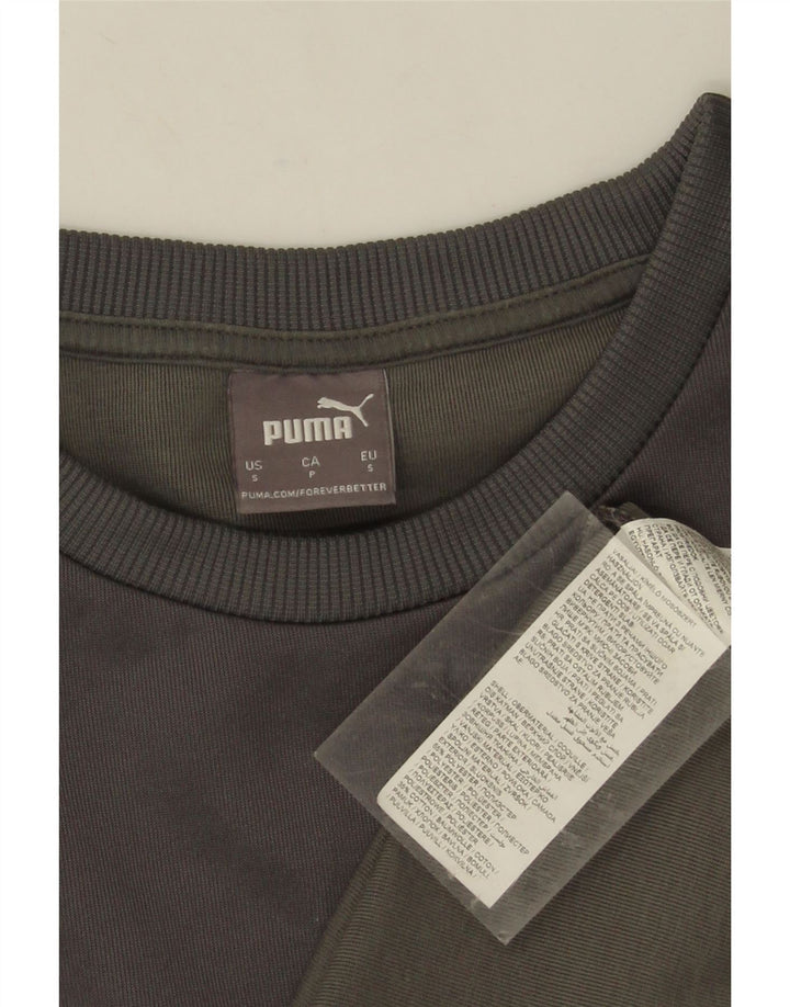 Felpa grafica da uomo Puma Maglione piccolo grigio poliestere