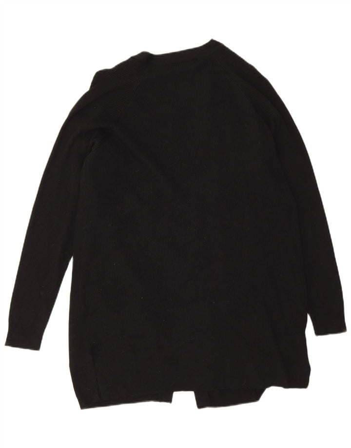Marks & Spencer Womens Open Cardigan Sweater UK 14 Medium Black Viscose