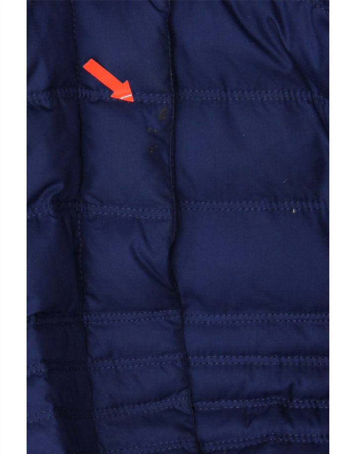 TOMMY HILFIGER Womens Hooded Padded Jacket UK 16 Large Blue Polyester Vintage Tommy Hilfiger and Second-Hand Tommy Hilfiger from Messina Hembry 