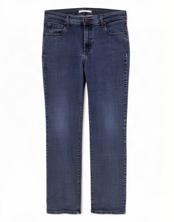 Levi's női 505 egyenes farmer W31 L30 sötétkék pamut