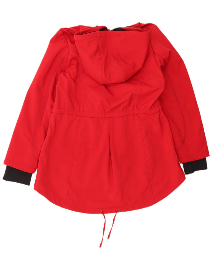 French Connection Damen-Parka mit Kapuze, UK 18, XL, Rot, Polyester