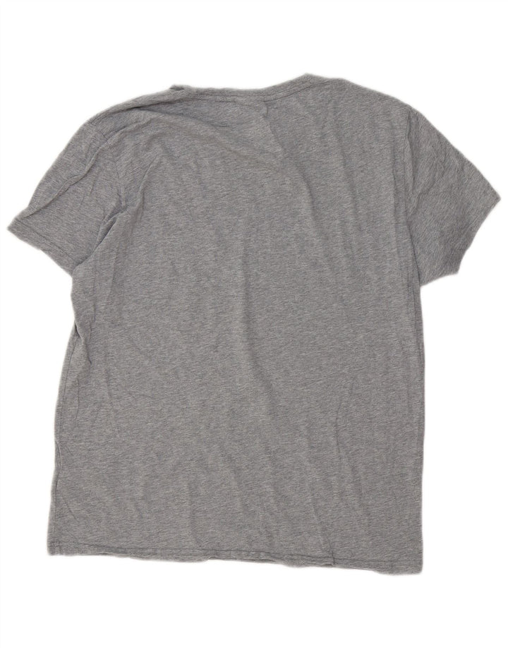 Gant Mens Graphic T-Shirt Top Large Grey Cotton