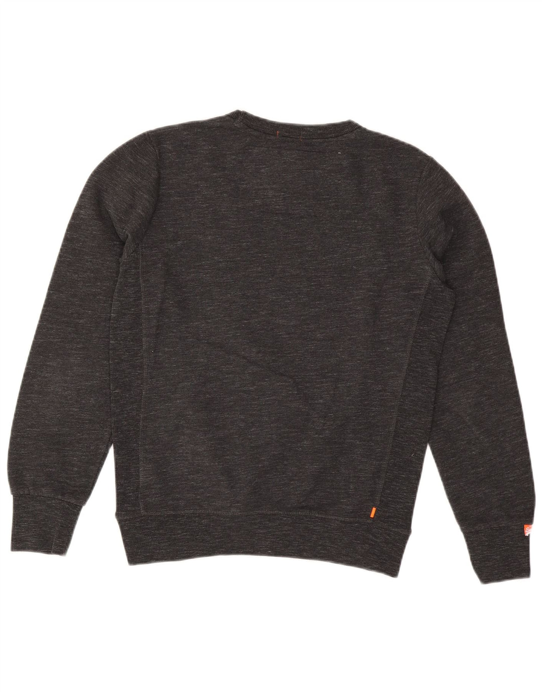 Felpa da uomo Superdry Maglione in cotone chiazzato grigio medio
