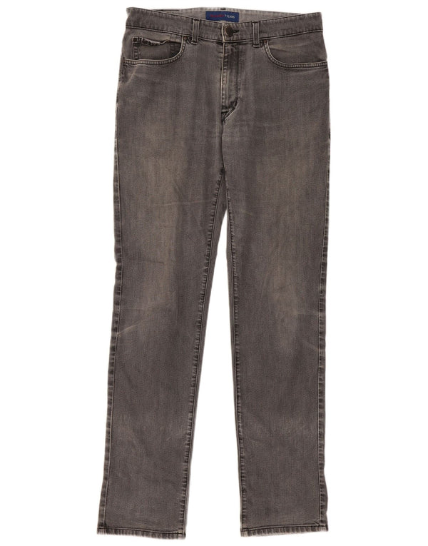 Trussardi Damen Straight Jeans W34 L34 Grau