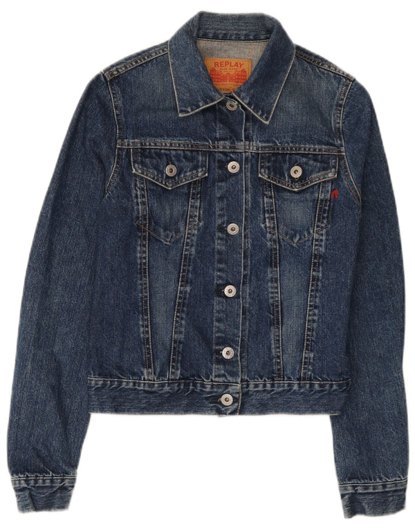 Replay Dame denimjakke UK 6 XS Blå Bomuld