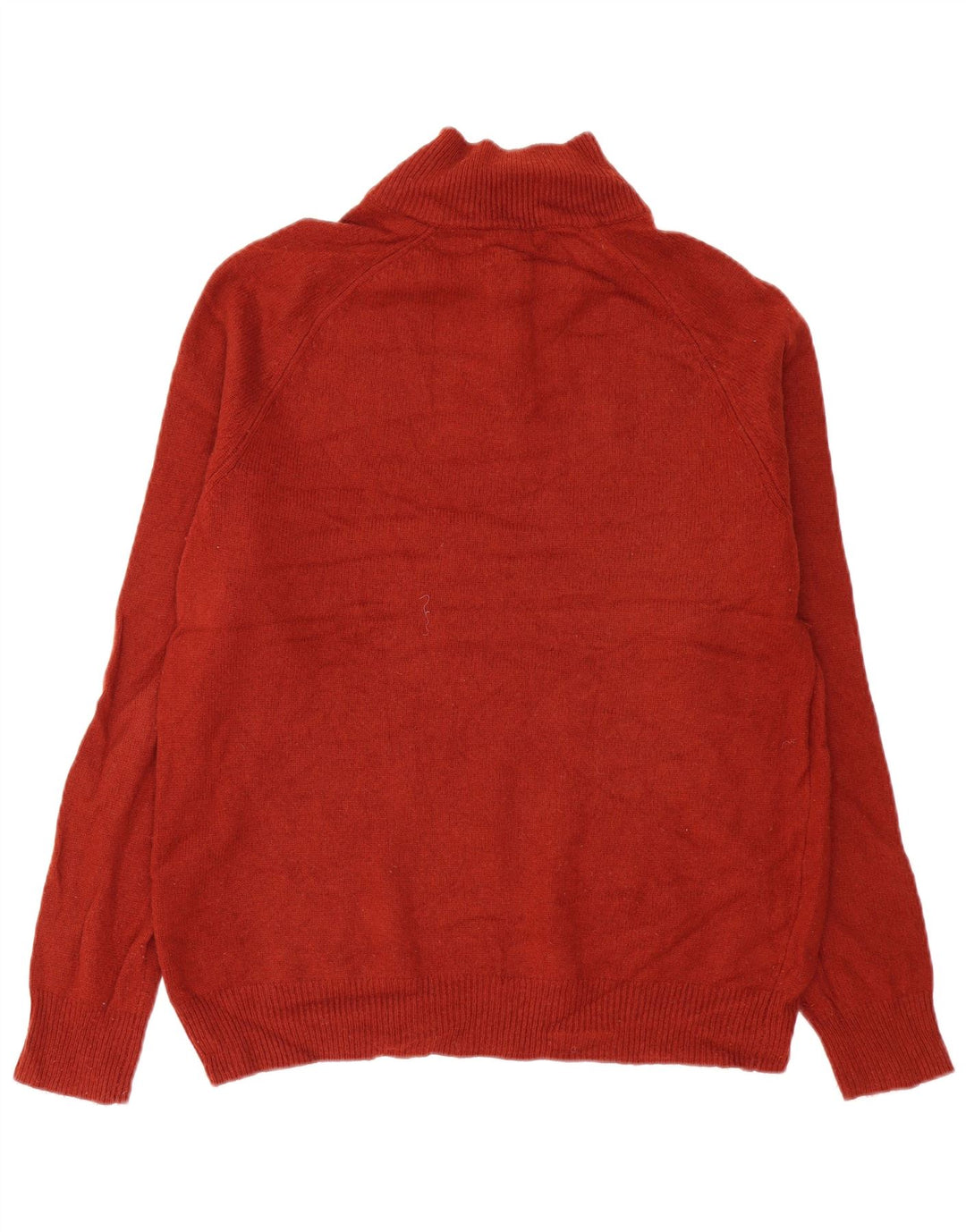 John Lewis Mens Zip Neck Jumper Sweater XL Red Lambswool