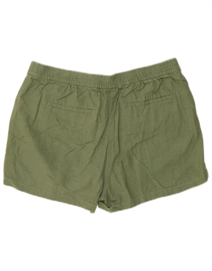 J. Crew Damen Chinoshorts Medium W30 Grünes Leinen
